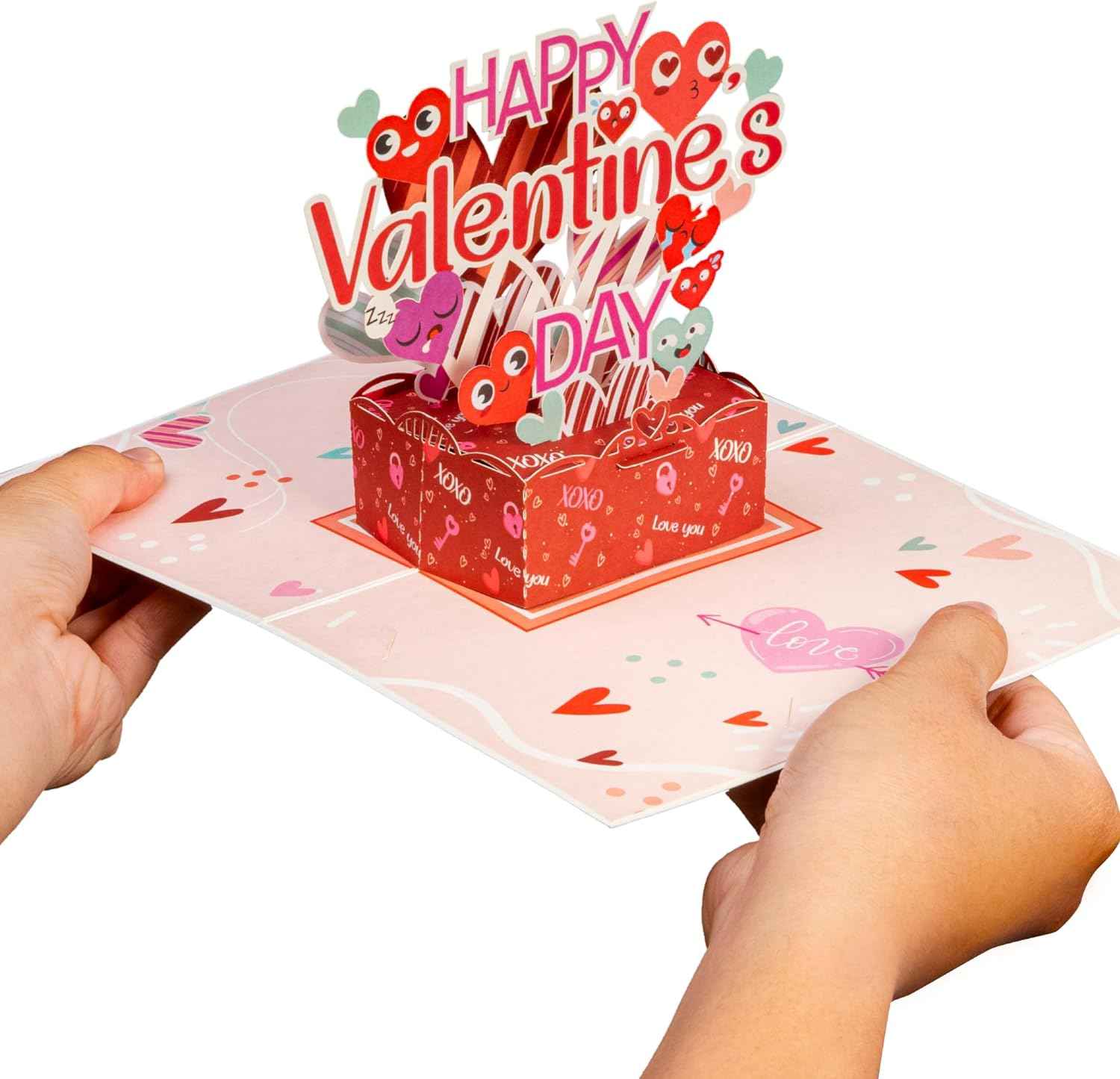 Happy Valentines Day Pop Up Card -  5" x 7"