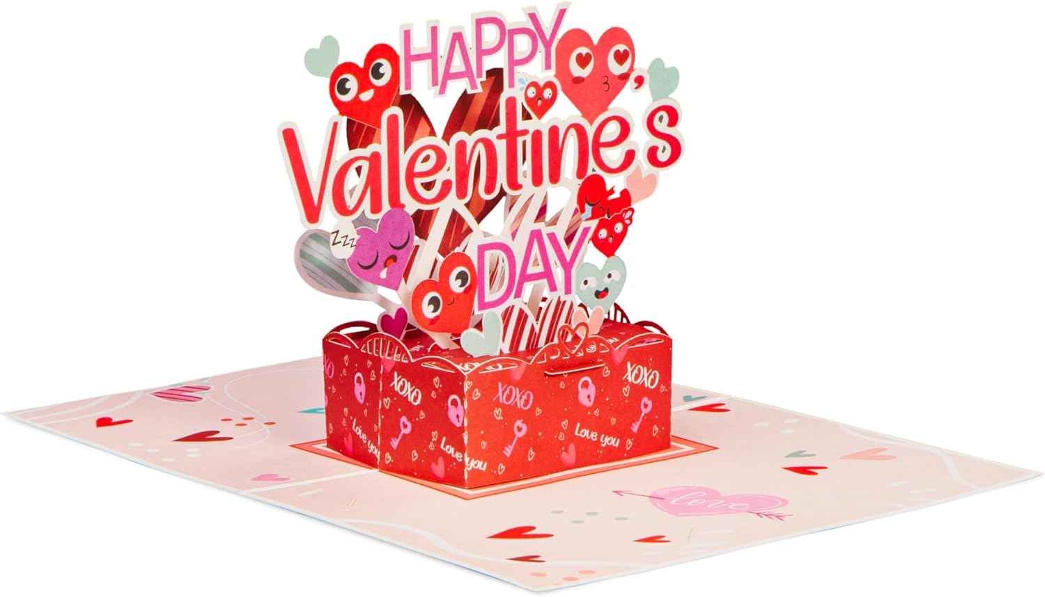 Happy Valentines Day Pop Up Card -  5" x 7"