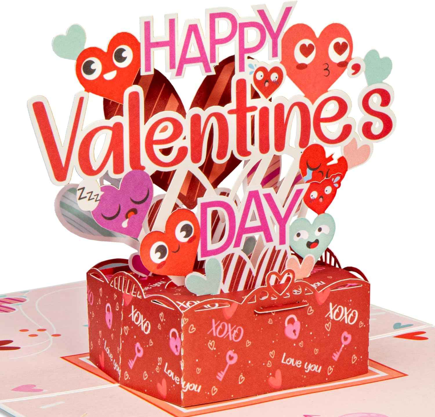 Happy Valentines Day Pop Up Card -  5" x 7"