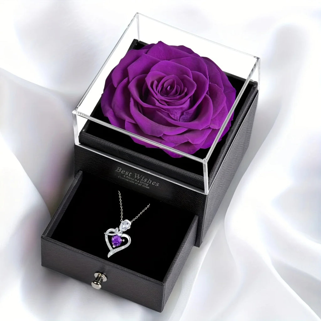 Rose Heart Pendant Necklace