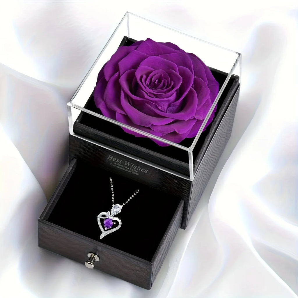 Rose Heart Pendant Necklace