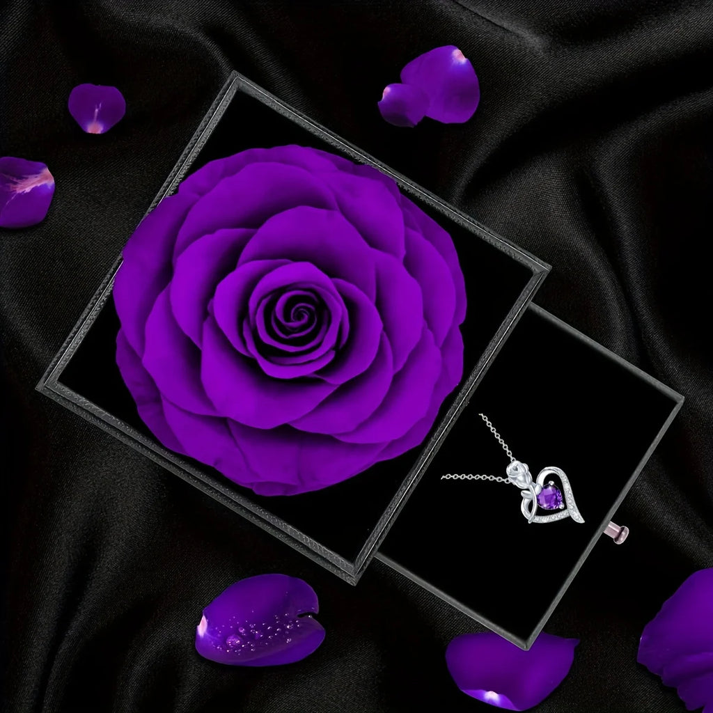 Rose Heart Pendant Necklace